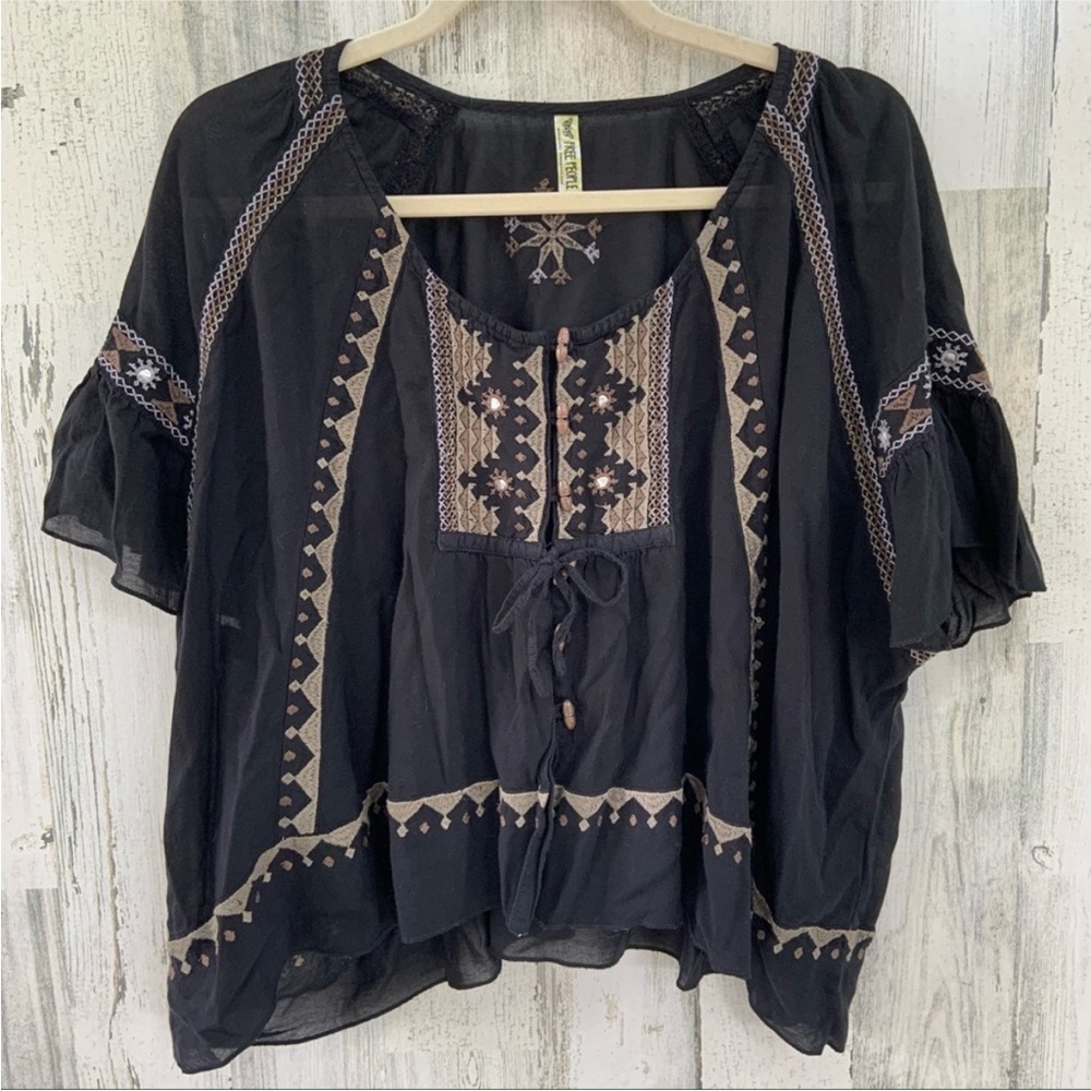 Free People embroidered top